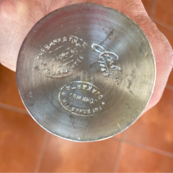 4/$16 Set of 2 Vintage Banka Tin Pitchers by John Wu 1959 - Picture 5 of 5